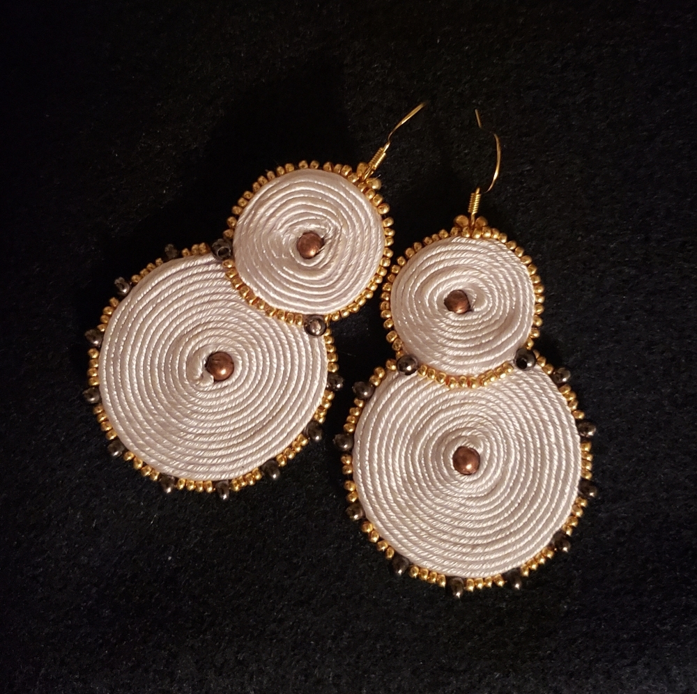 "Zambia" handmade soutache dangle earrings
